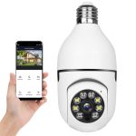 Smart Camera V380 – Complete Home & Office Security Solution V380 PRO E27 360 Degree 1080P Wireless Home Security IP Camera